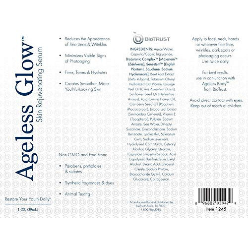 BioTrust Ageless Glow Anti Aging Moisturizer - Box.