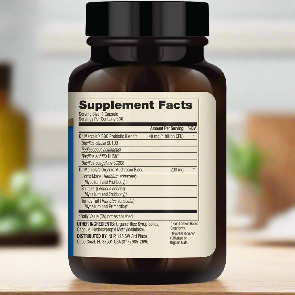 Dr. Mercola Complete Spore Restore SPO Probiotic - Supplement Facts.