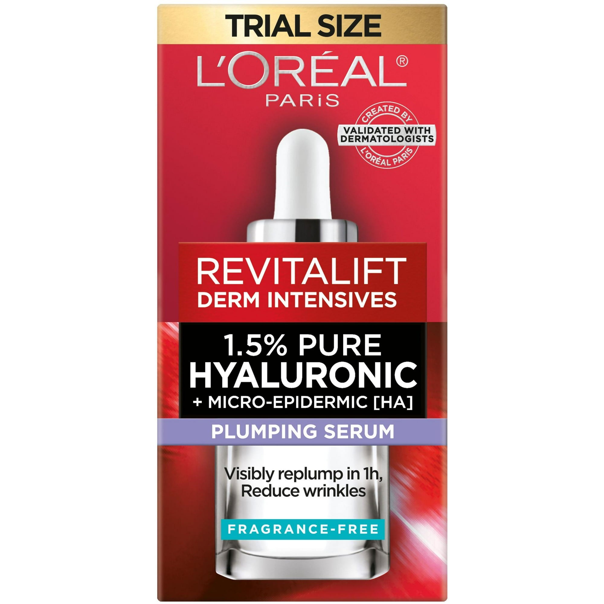 L'Oreal Paris Revitalift 1.5% Pure Hyaluronic Acid Serum for Face, Anti Aging Serum Skin - 0.5Fl Oz 15ml