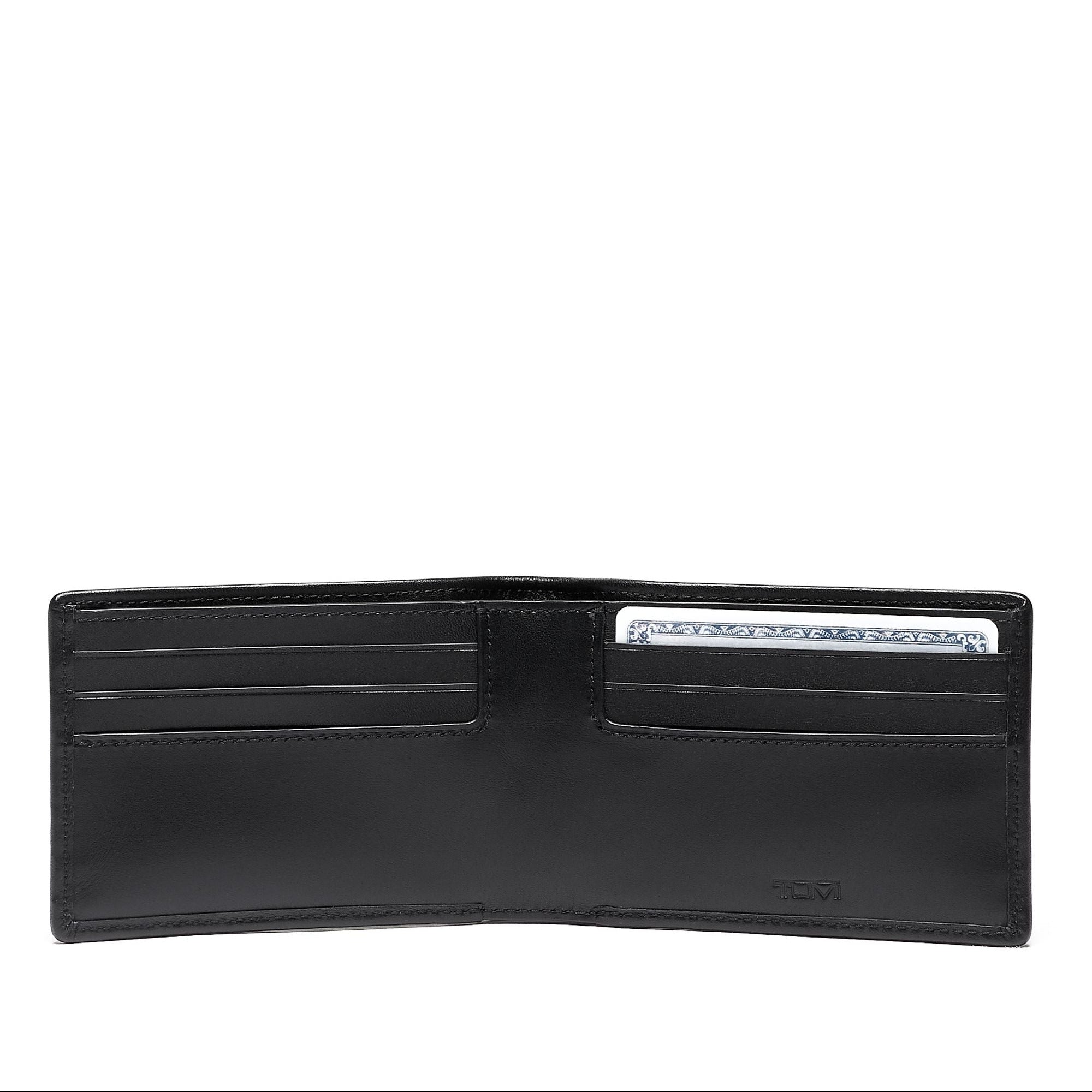 TUMI Slim Wallet open.