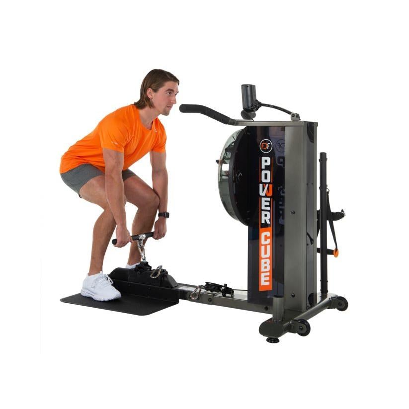 Front Squat Exercise on the Fluid Power Cube Water Resistant Functional Trainer.