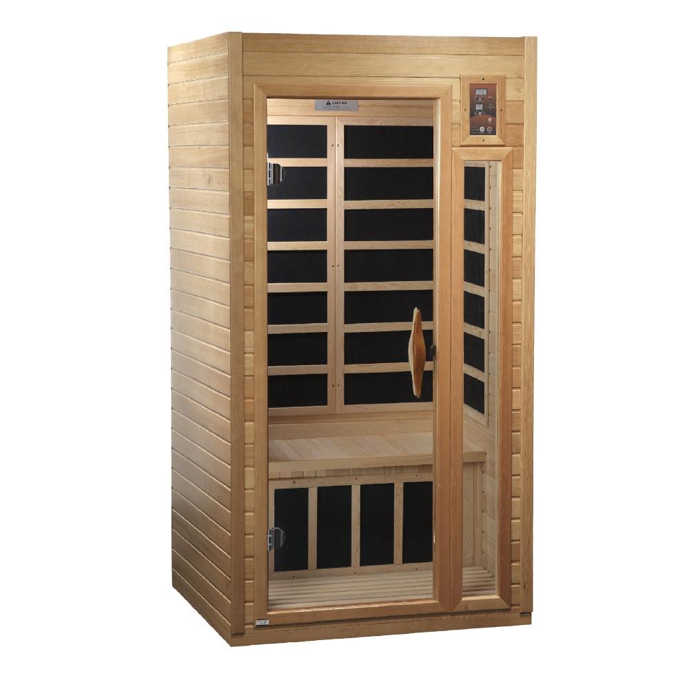 Golden Designs Saunas Barcelona Select 1-2 Person Infrared Sauna.