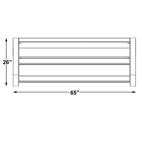 Inflight Fitness Deluxe 2-Tier Commercial Dumbbell Rack Footprint.