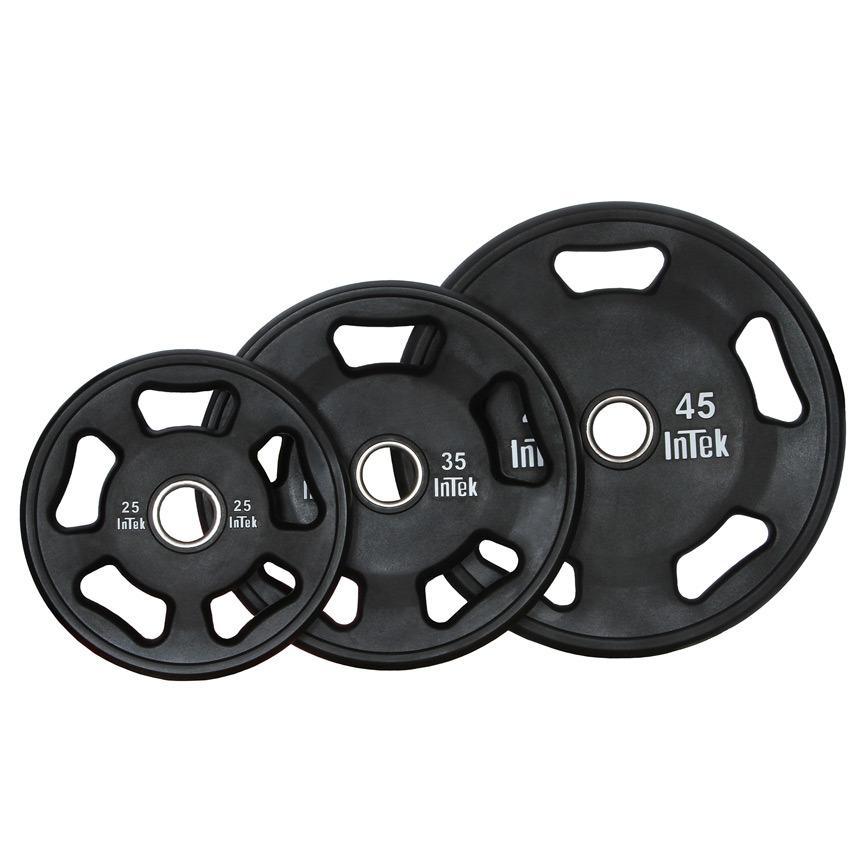 INTEK Armor Series Solid Urethane Olympic Plates 45-35-25 lbs.