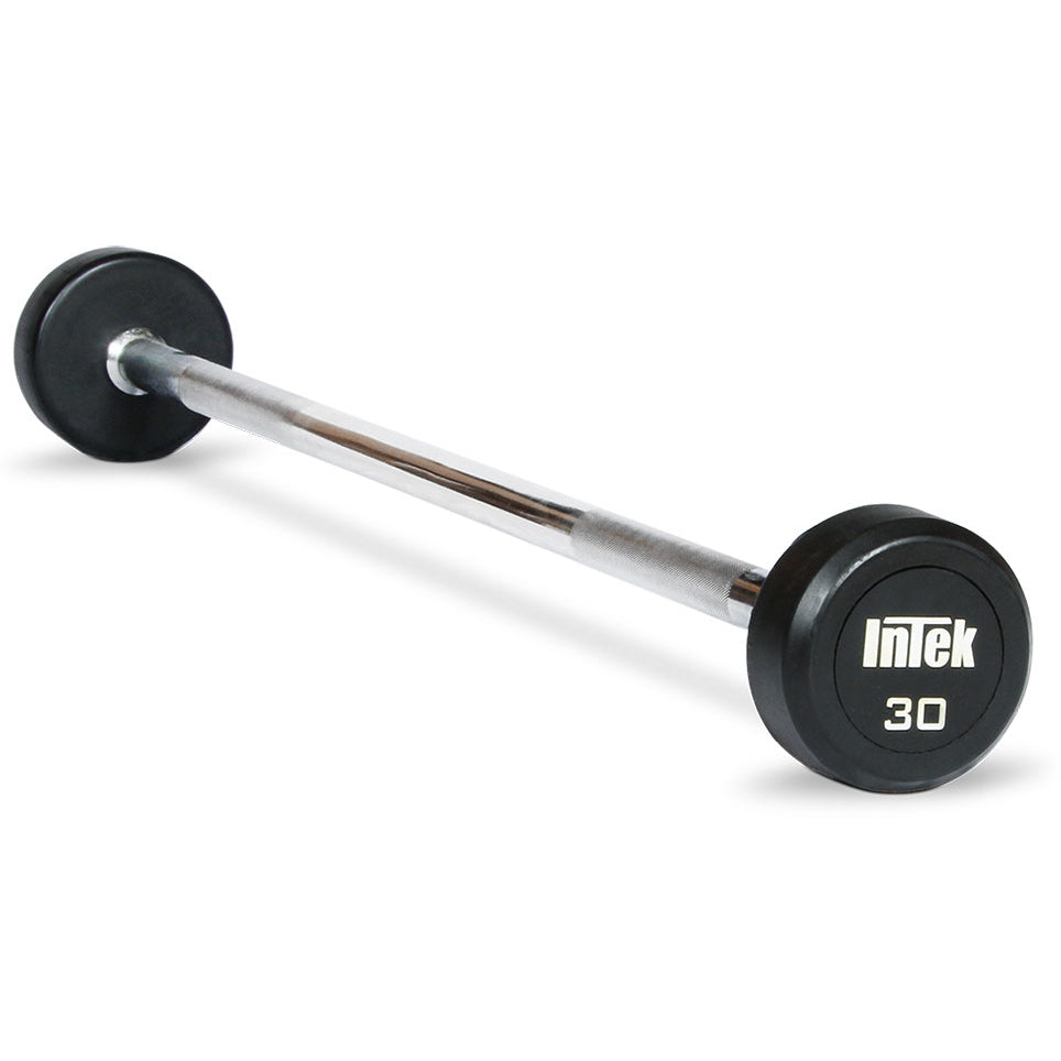 INTEK Champion Series Rubber Fixed Barbell 20-110 lbs.