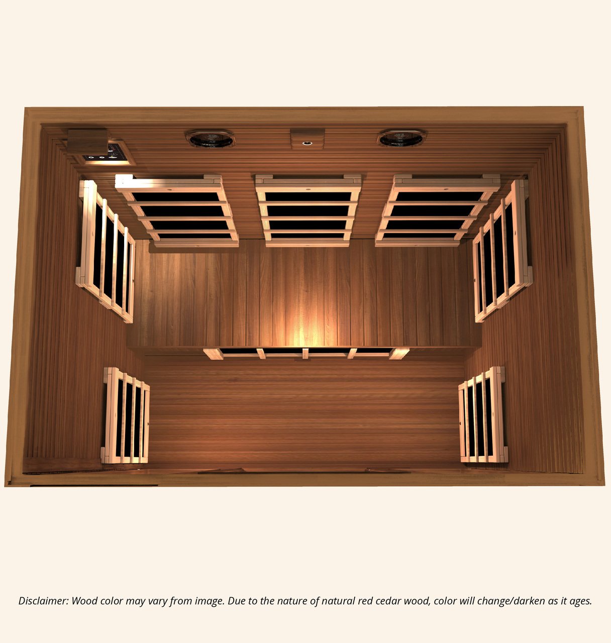 JNH LifeStyles Freedom 3 Person top view featuring LED Lights and premium sound system.