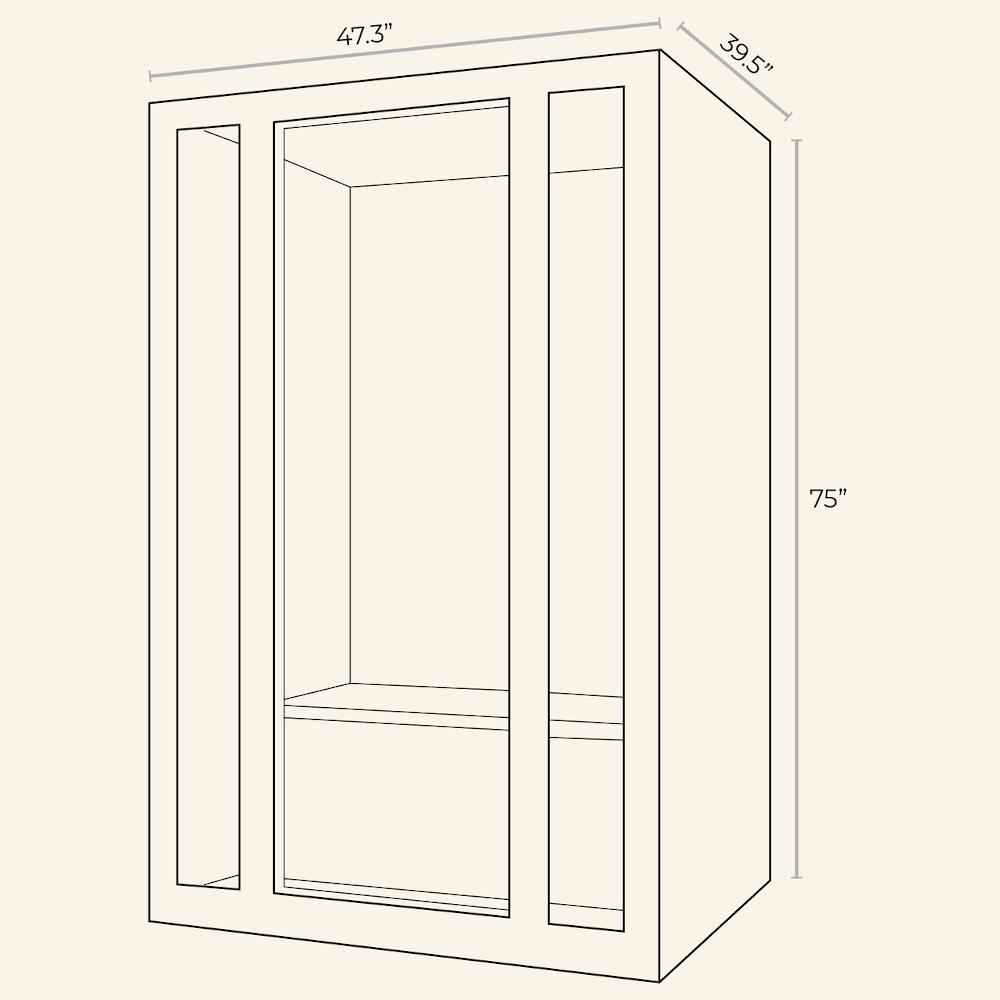 JNH LifeStyles Joyous 2 Person Infrared Sauna dimensions.
