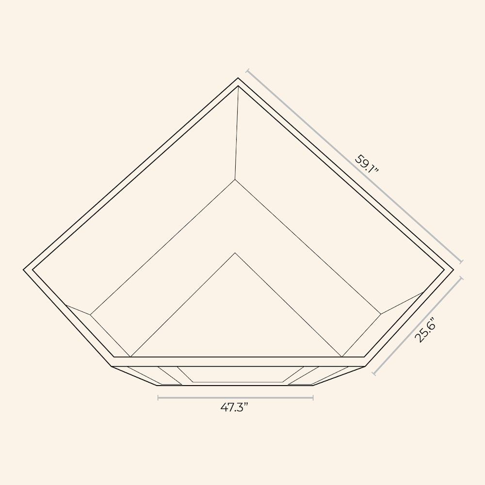 JNH LifeStyles Freedom Corner Infrared Sauna dimensions.