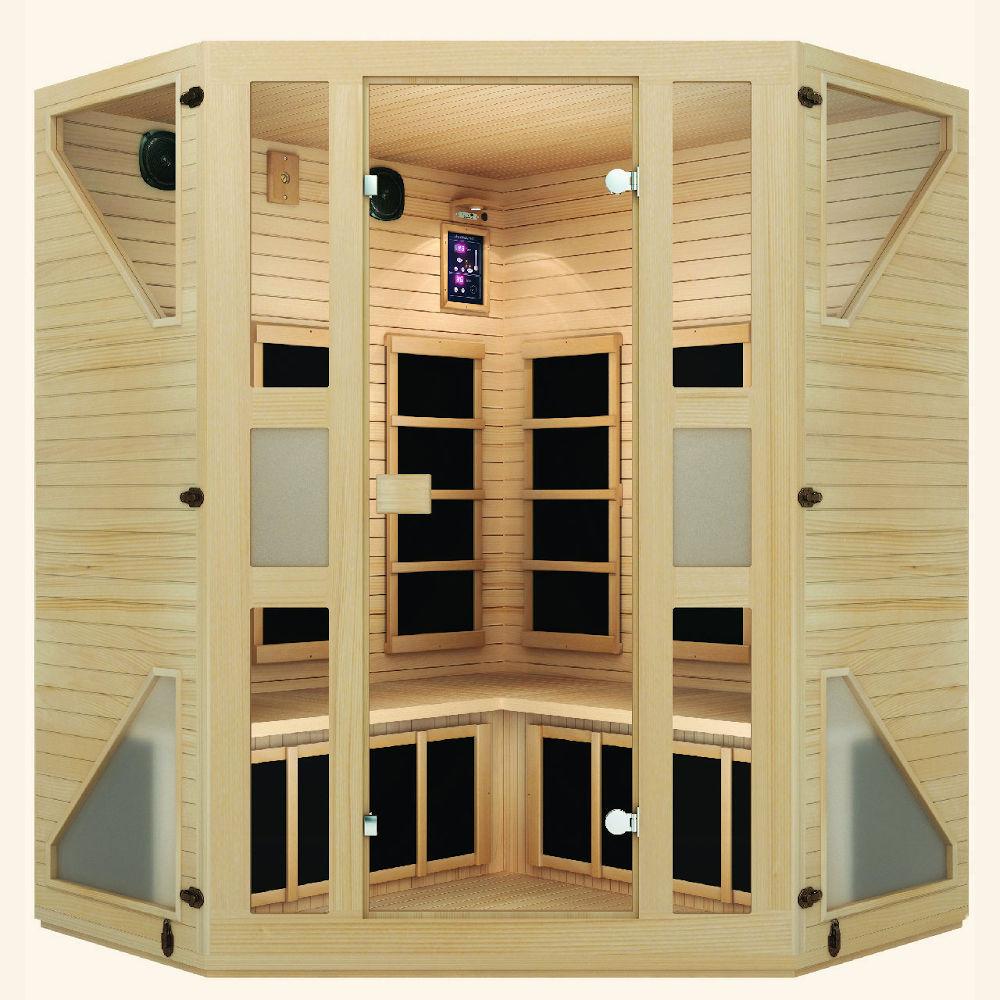 JNH LifeStyles Ensi 4 Person Corner Infrared Sauna.
