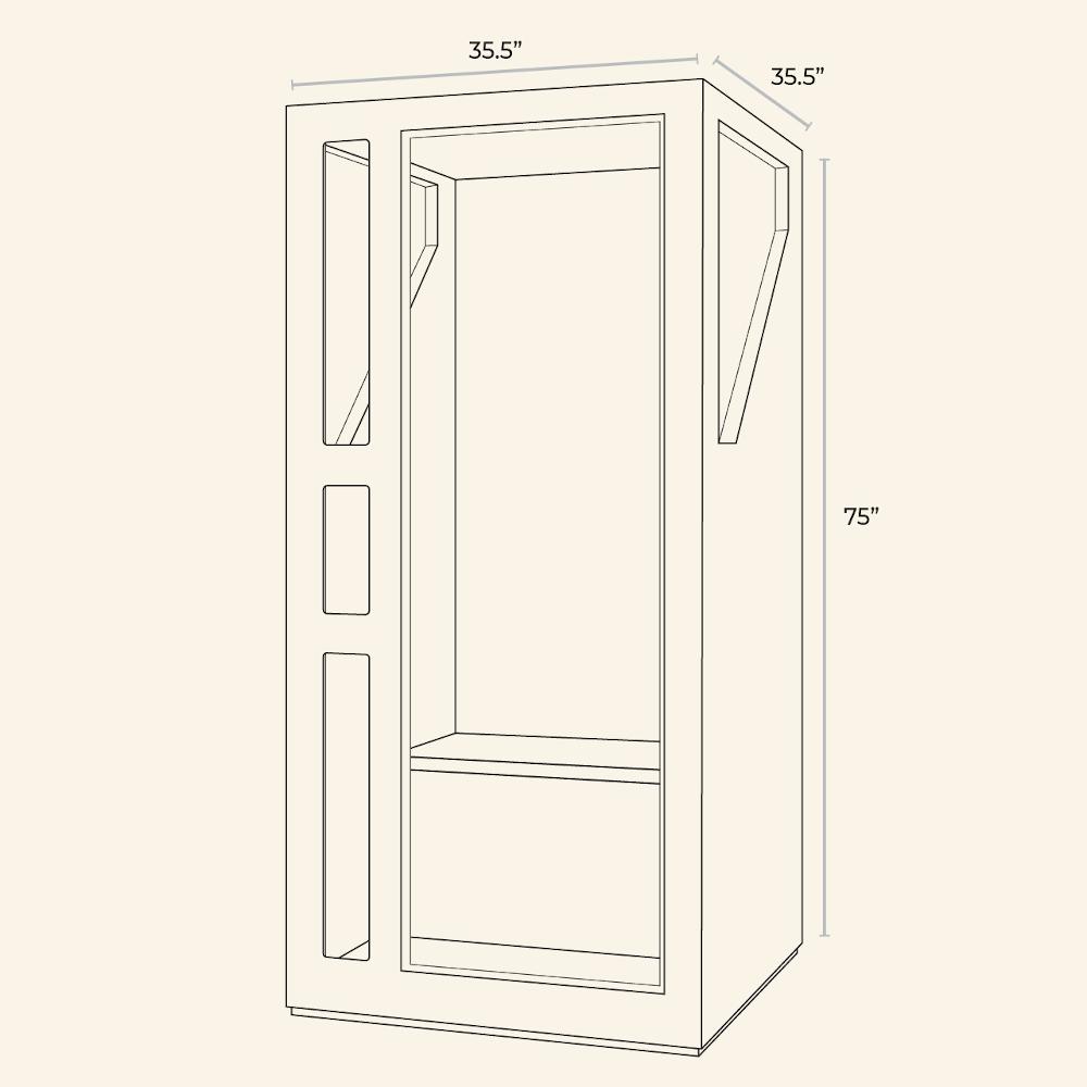 JNH LifeStyles Ensi 1 Person Infrared Sauna dimensions.