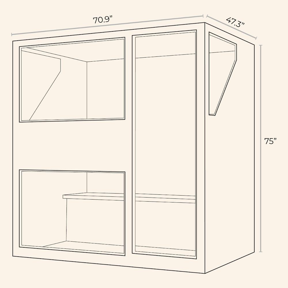 JNH LifeStyles Ensi 4 Person Infrared Sauna dimensions.