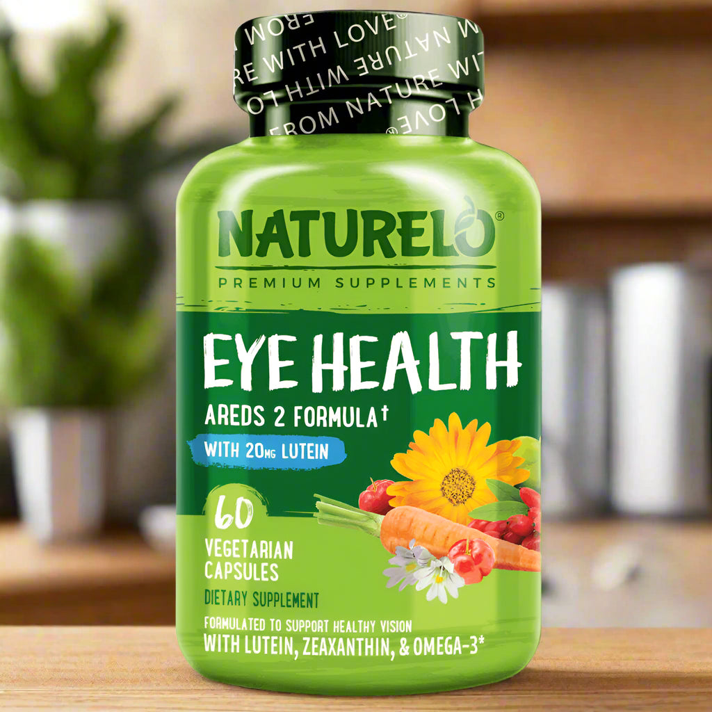 NATURELO Eye Health - AREDS 2 Formula Nutrients 60 Capsules.