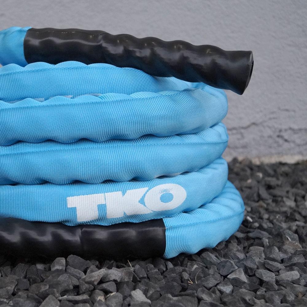 TKO Blue Deluxe Nylon Covered Battle Rope