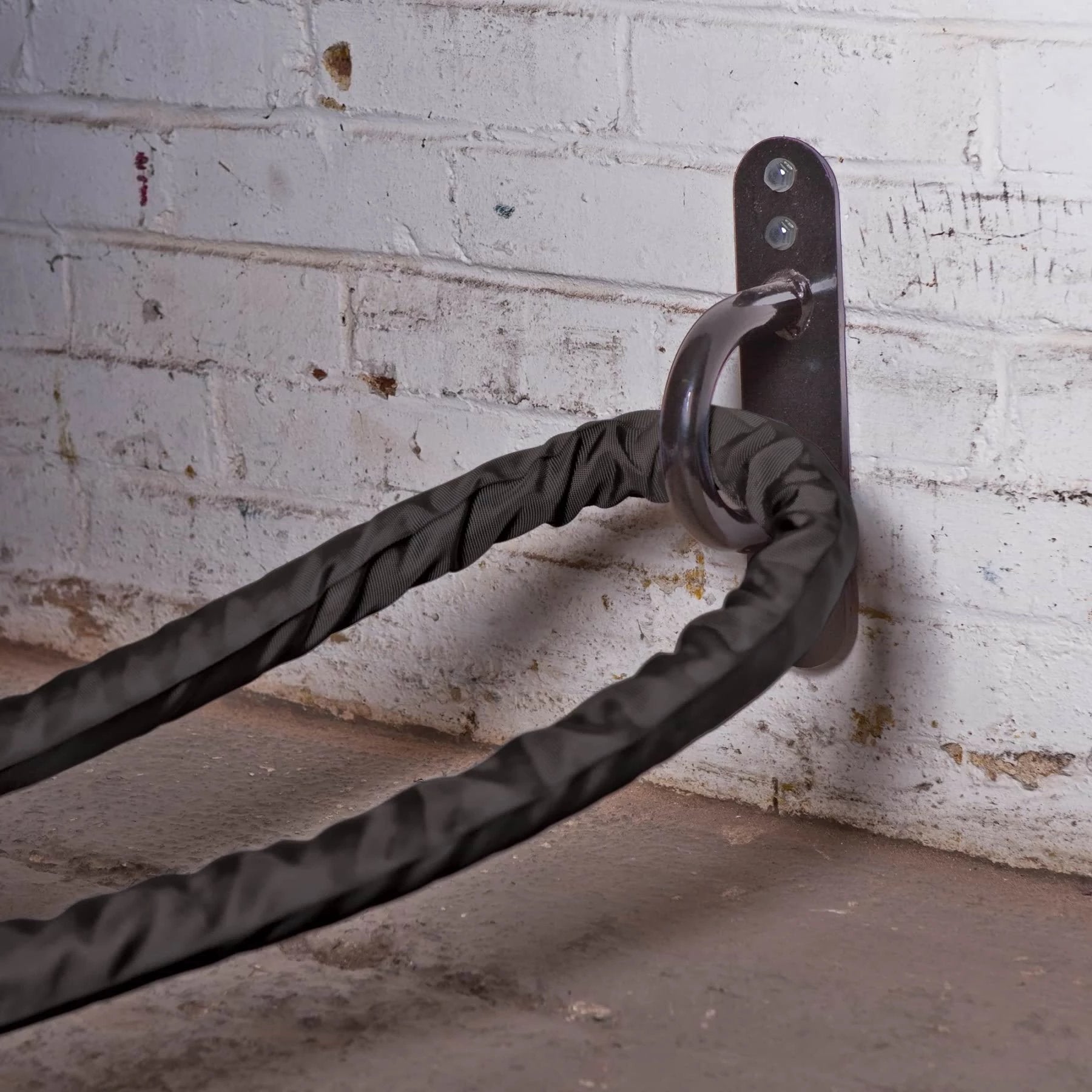 TKO Wall Mounted Battle Rope Anchor in use.