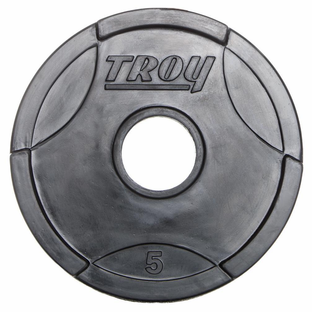 Troy GO-R 5 lb Rubber Gripped Interlocking Olympic Plate. 