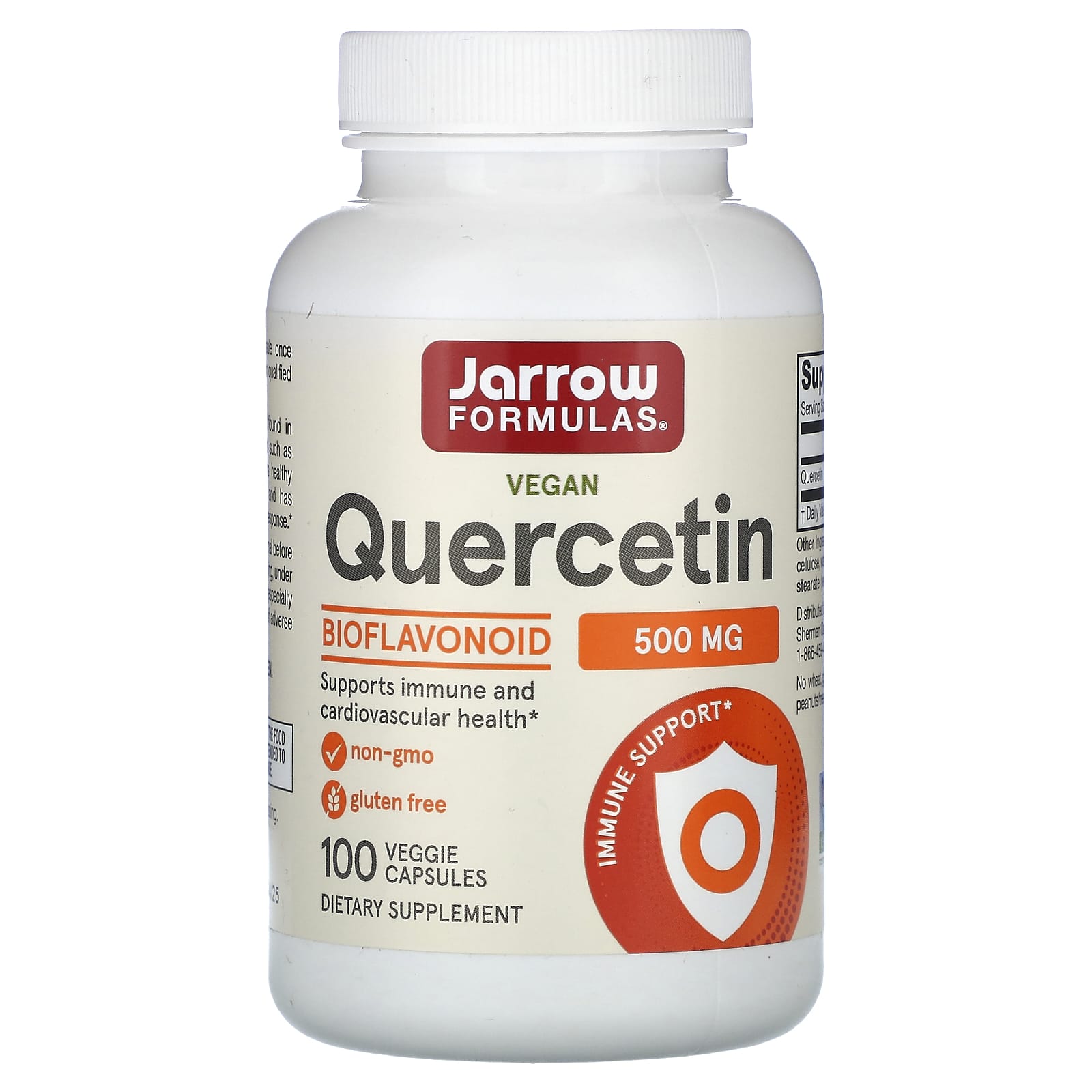 Jarrow Formulas Quercetin 500mg Supports Antioxidant Status, Cardiovascular Health & Immune Health 100 caps