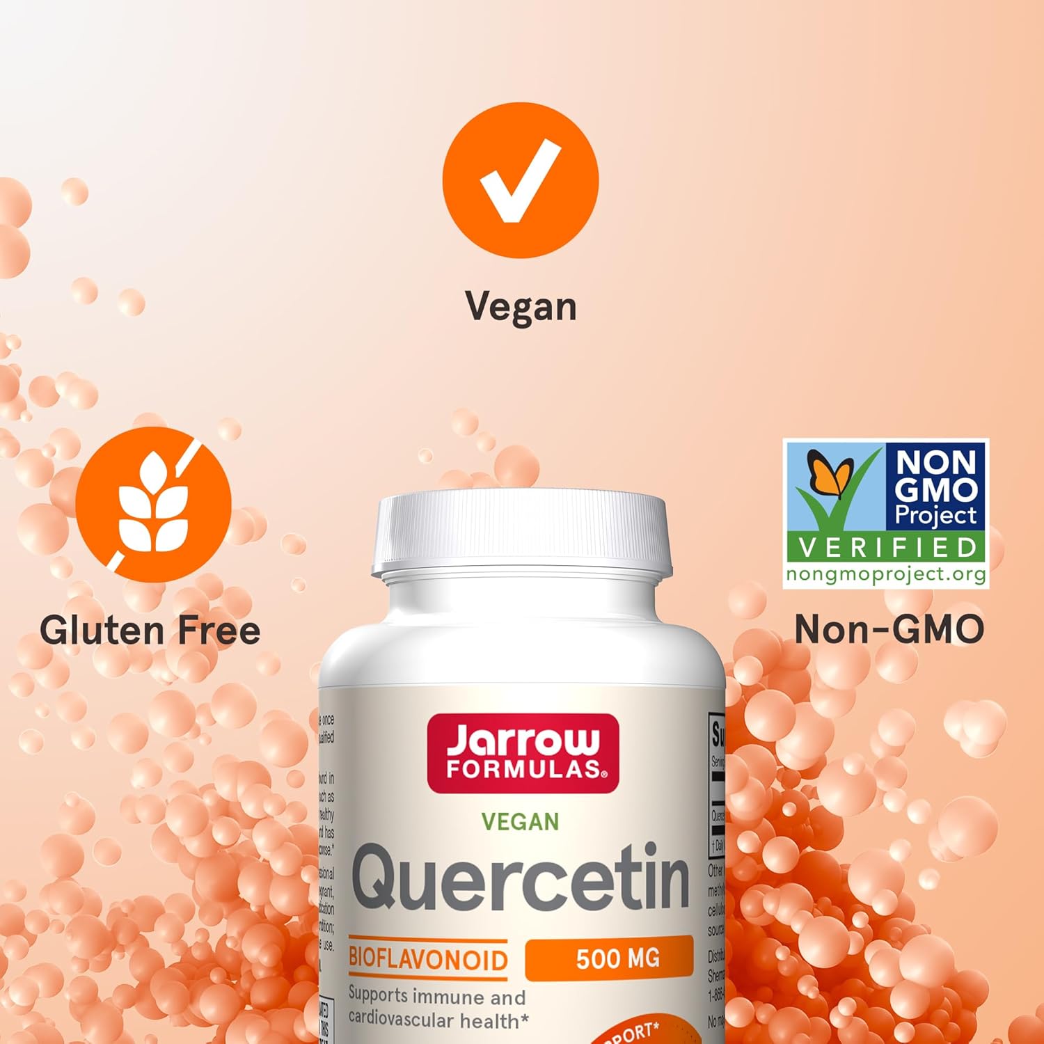 Jarrow Formulas Quercetin 500mg Supports Antioxidant Status, Cardiovascular Health & Immune Health 100 caps