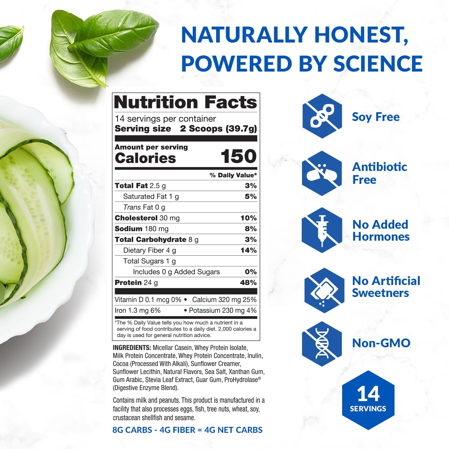 Biotrust Low Carb Multi-Protein - Supplement Facts.