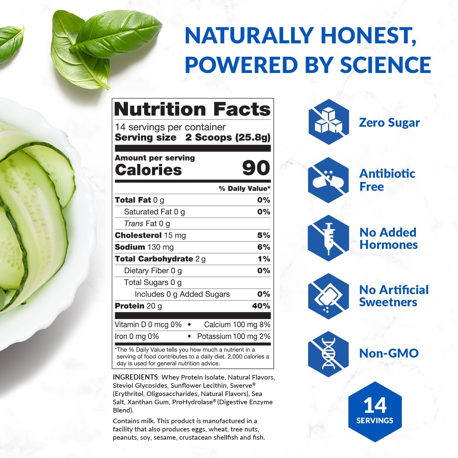 Biotrust Whey Protein Low Carb Lite - Supplement Facts.
