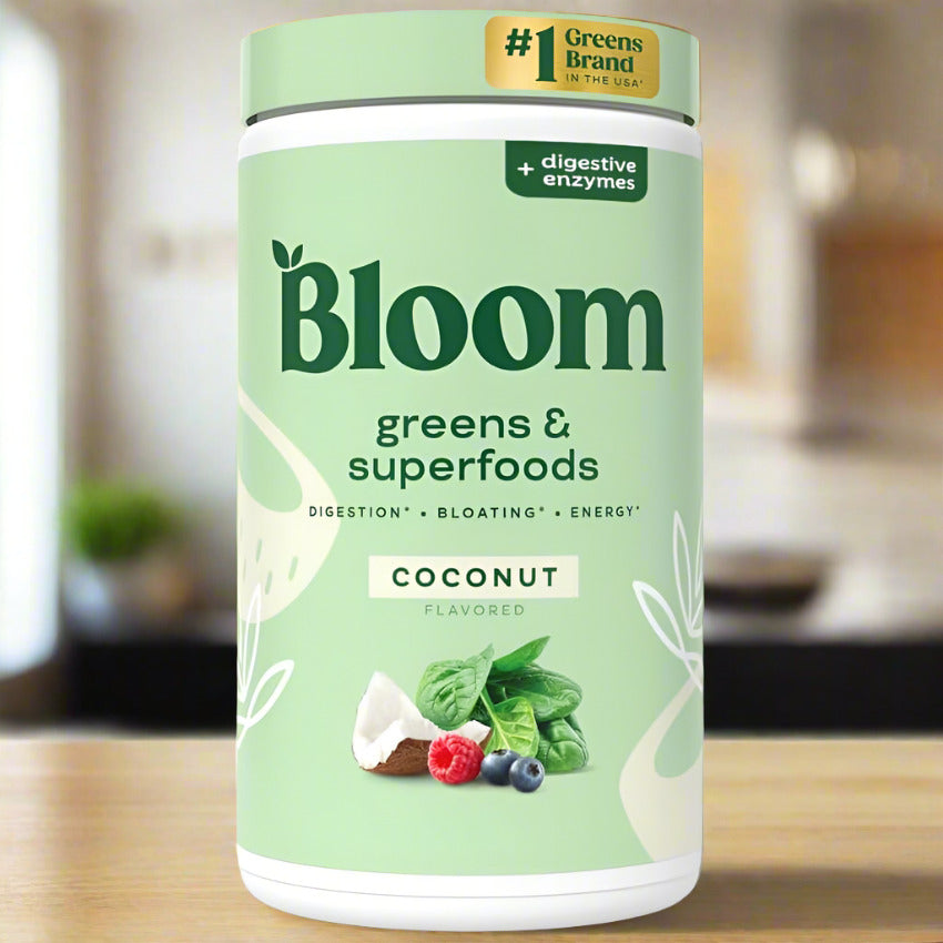 Bloom Nutrition Greens & Superfoods Coconut Powder - 60 Servings.