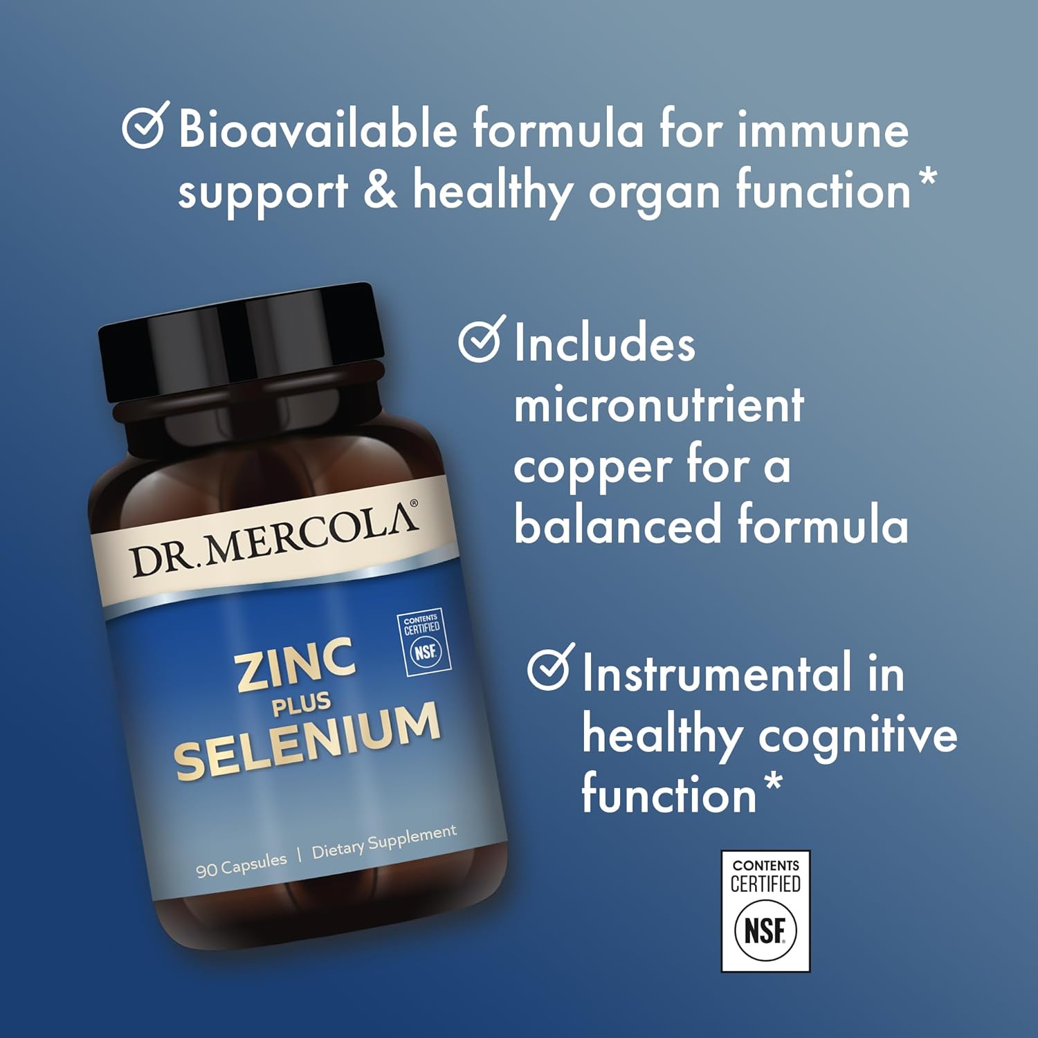 Dr. Mercola Zinc Plus Selenium 90 Caps