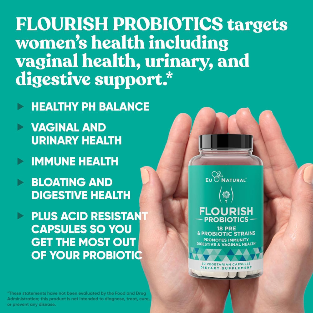 EU Natural Flourish Probiotics - Features.
