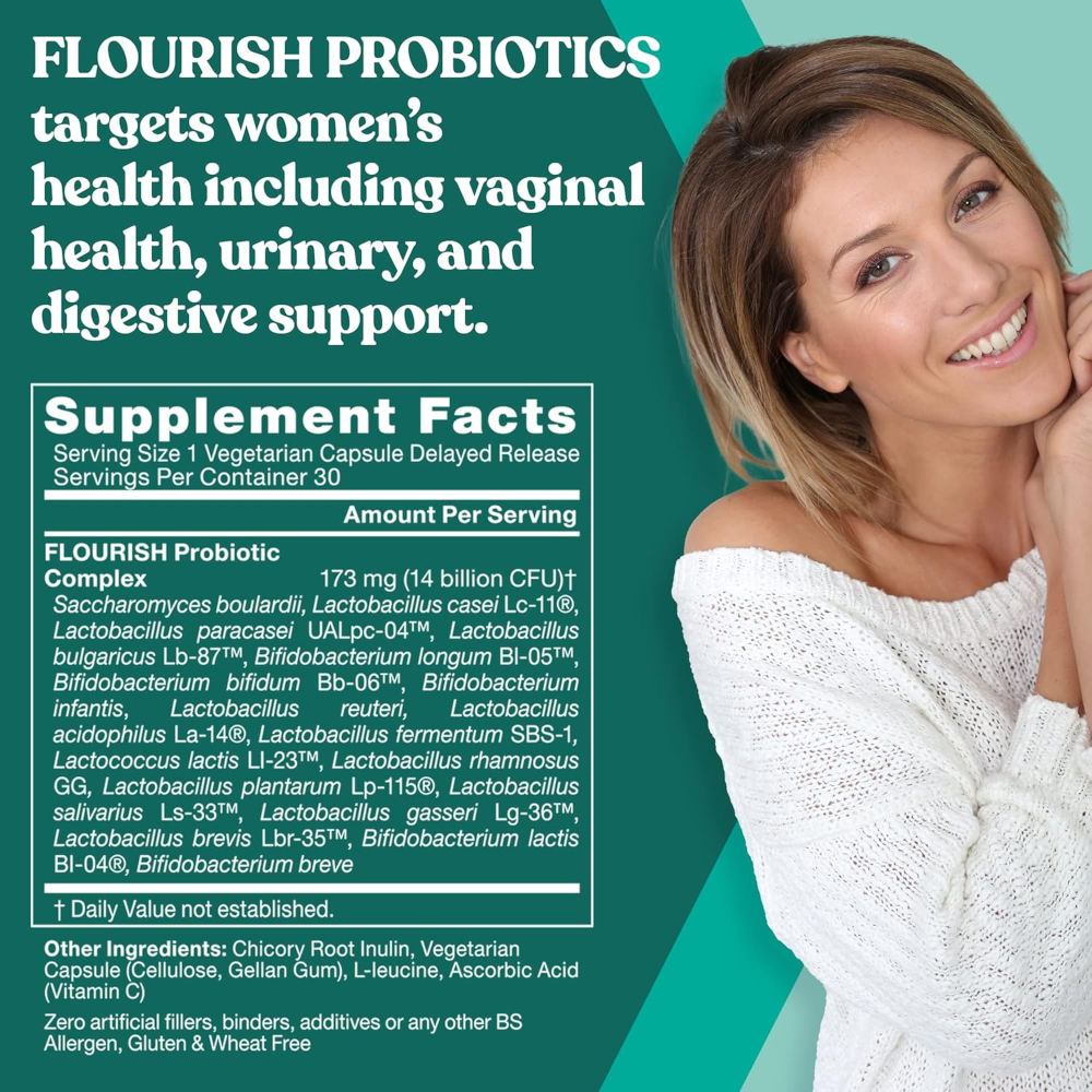 EU Natural Flourish Probiotics - Supplement Facts.