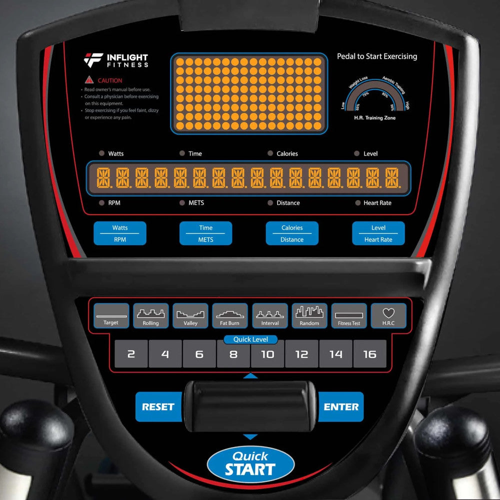 Inflight Fitness E6 Self-Powered Elliptical Console.
