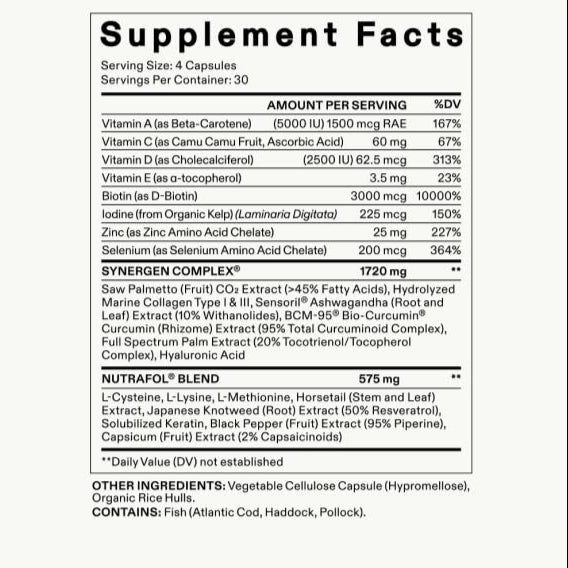 Nutrafol Men’s Hair Growth Supplement 120 Count - New Formulation