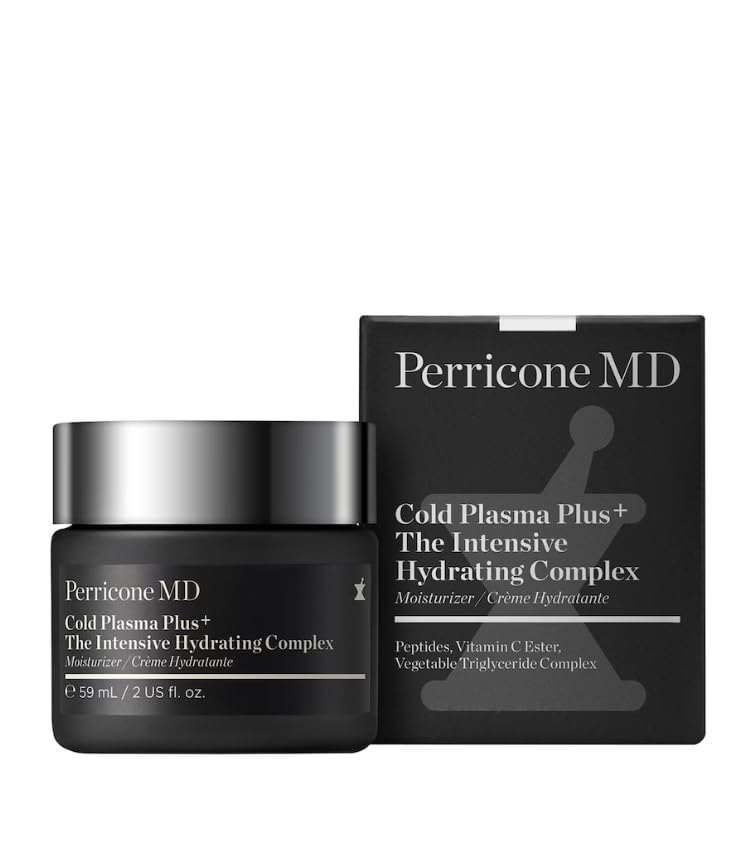 Perricone MD Cold Plasma Plus+ The Intensive Hydrating Complex jar and packaging on a white background