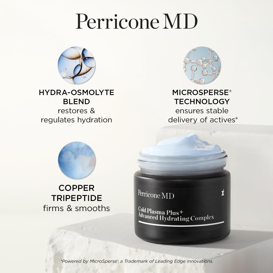 Perricone MD skincare product with features highlighted on a white background