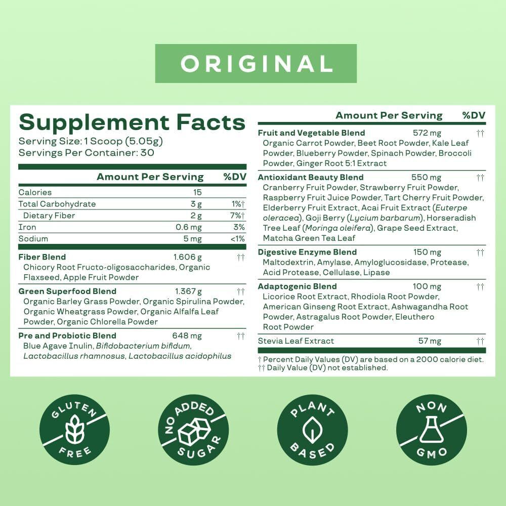 Bloom Greens & Superfoods, Original , 5.3 oz