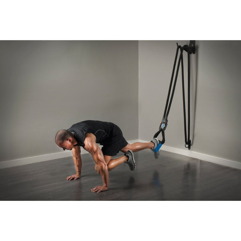 ABS Battle Ropes ST System knee kicks and exercises.