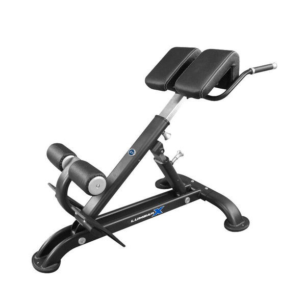 The Abs Company Lumbar X Hyper Extension in Black.