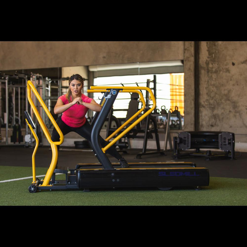 Roller Deck allows for an intense workout on the Abs Sled Mill Treadmill.