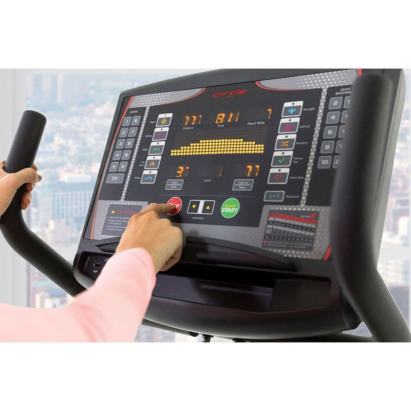 Circle Fitness R7 Commercial Recumbent Bike Screen Console.