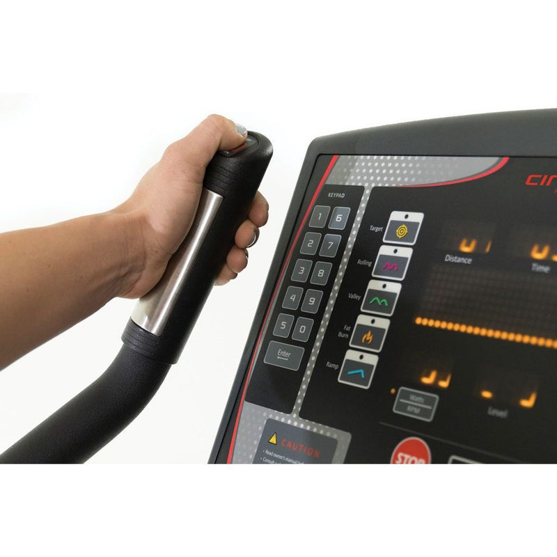 Circle Fitness B7 Self-Powered Upright Bike Handle sensor.