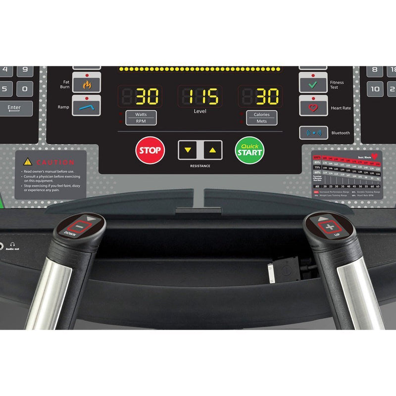 Circle Fitness E7 Elliptical Console and Reading Rack.