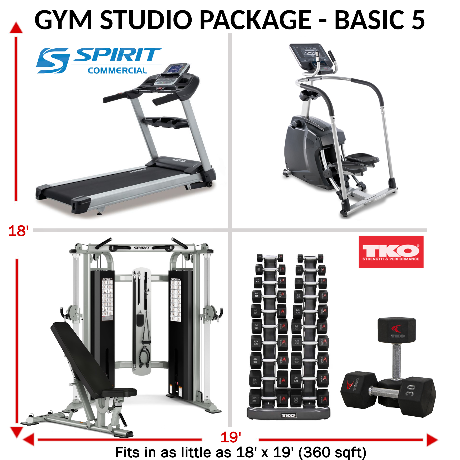 Studio Gym Fitness Package - Basic 5.