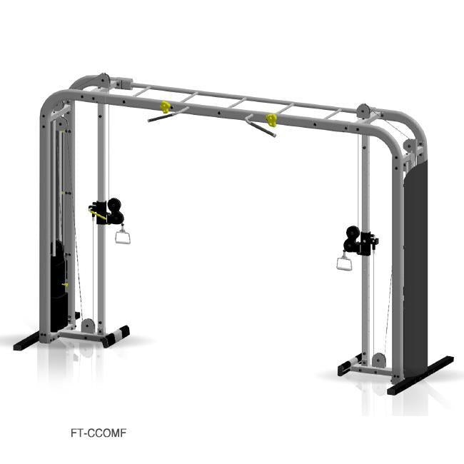 Inflight Fitness Cable Crossover with multi-functional crossbeam.