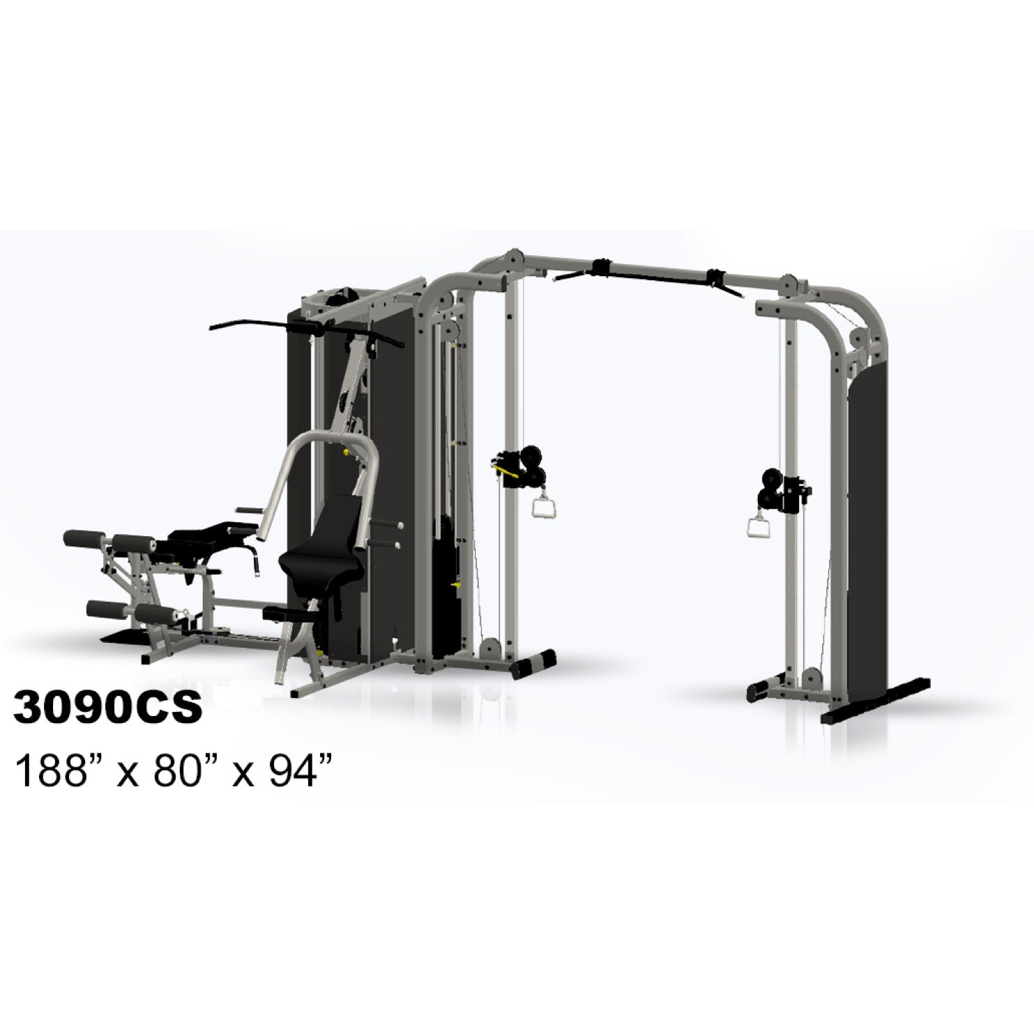 Inflight Fitness Vanguard 4 Stack Multi Station - Compact Cable Crossover.