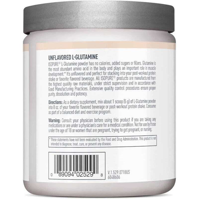 Isopure Glutamine Powder 300g - Supplement Highlights.