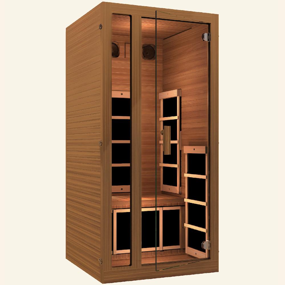 JNH LifeStyles Freedom1 Person Sauna designed with 100% top quality Canadian Western Red Cedar Wood.