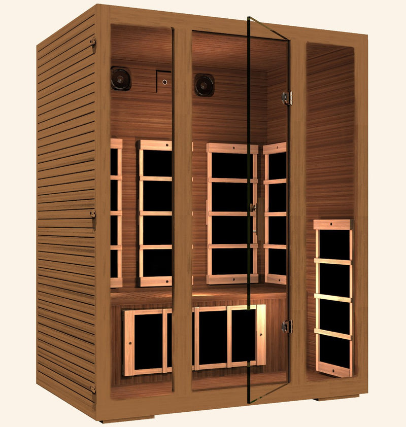 JNH LifeStyles Freedom 3 Person Sauna designed with 100% top quality Canadian Western Red Cedar Wood.