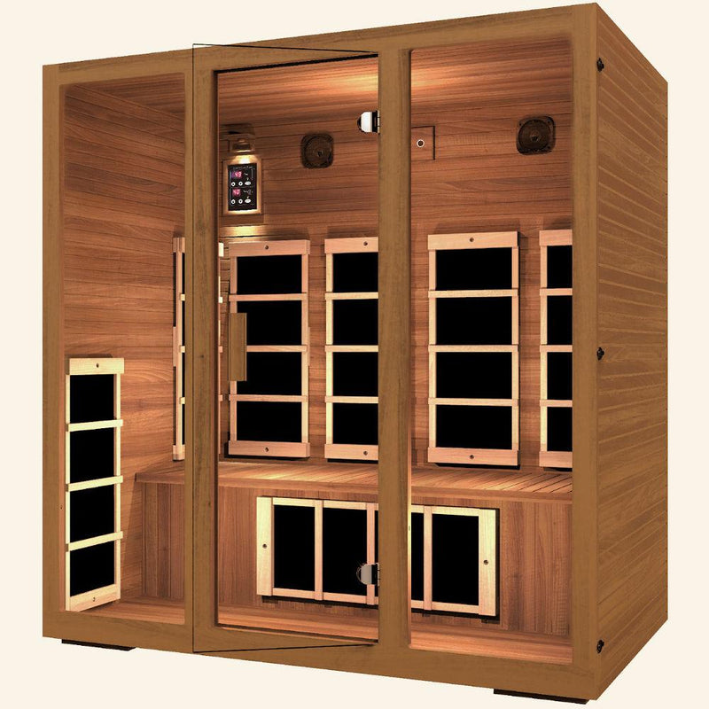 JNH LifeStyles Freedom 4 Person Sauna designed with special safety glass.