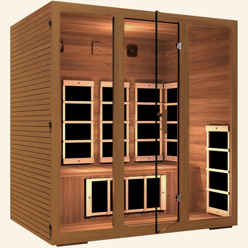 JNH LifeStyles Freedom 4 Person Sauna designed with 100% top quality Canadian Western Red Cedar Wood.
