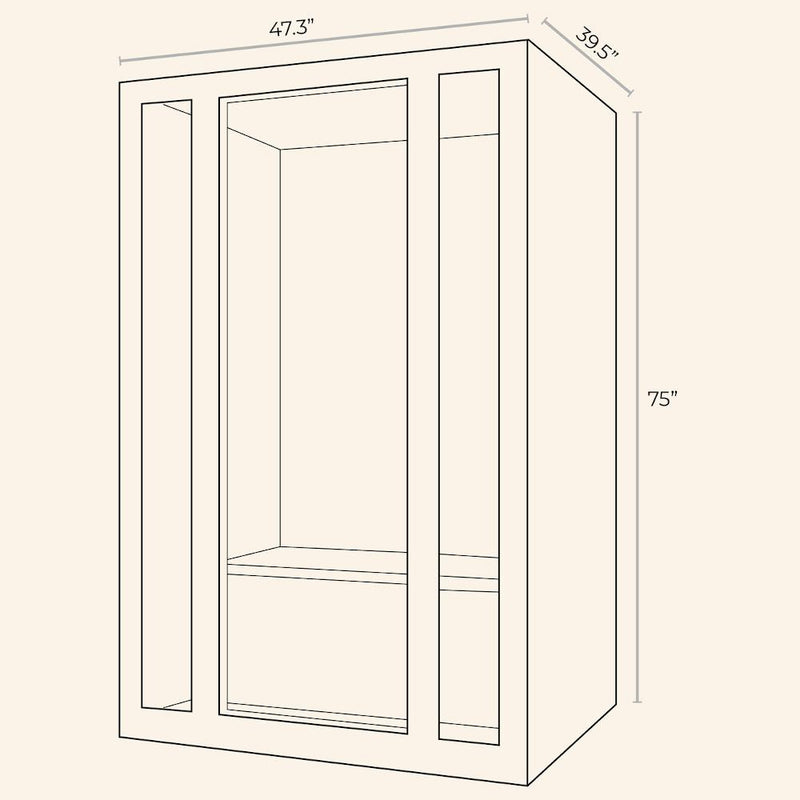 JNH LifeStyles Joyous 2 Person Infrared Sauna dimensions.