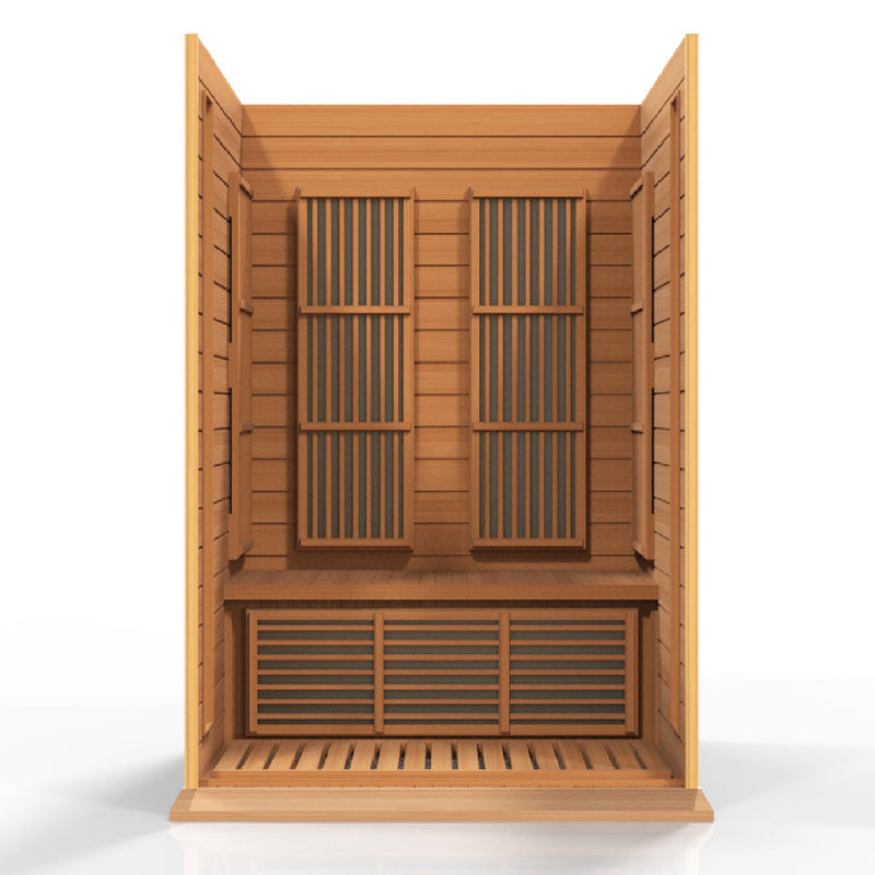Maxxus Red Cedar Near Zero EMF Sauna - Interior View.