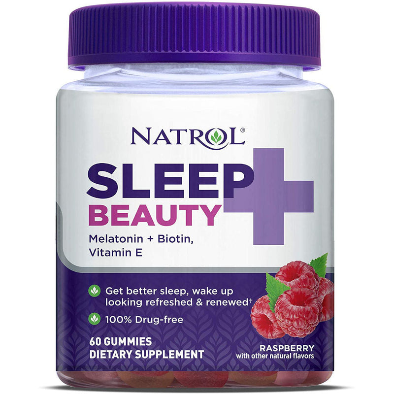 Natrol Sleep+ Beauty Melatonin Sleep Aid Gummies 60 Count.
