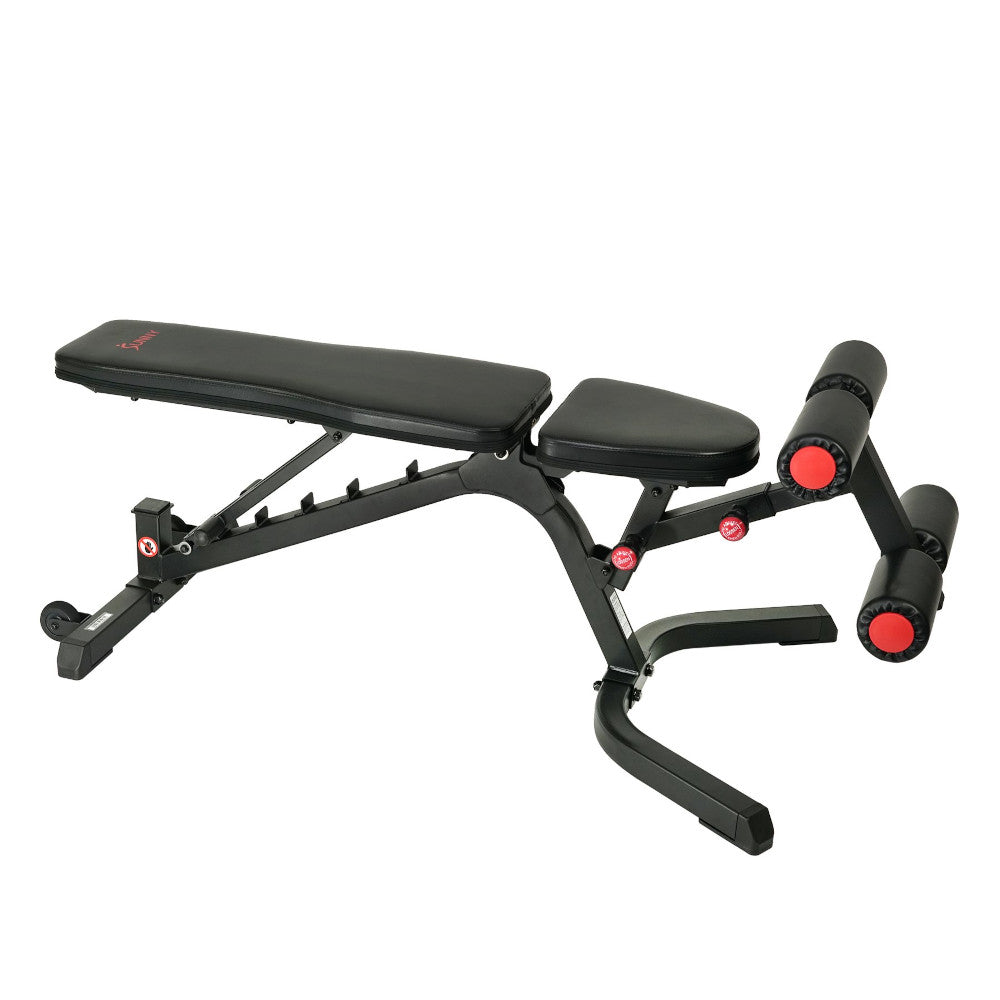 Sunny Health and Fitness SF-BH6920 FID Workout Bench - flat position.